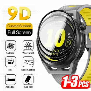3-1 ком. 9D Закривљена За Huawei Watch GT Руннер Стакло Заштитна фолија за екран Huawey WatchGT Г Т GTRunner Смартватцх Мека Заштитни Филм