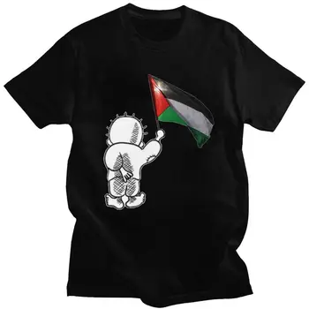 Мајице са симболом Слободне Палестине Handala, мушке мајице са палестинске заставе, мајице са кратким рукавима, модеран мајица са сликом