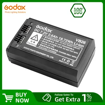 Батерија за блиц Godox VB26A Speedlight за блиц Спеедлите В1 V1C V1N V1S V1F V1O V850III V860III V860III-C V860III-N V860III-S