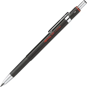 Механичку оловку Rotring 300 2,0 мм 0,5 0,7 мм мм, приступачне по цени, лако Пластично Кућиште Црне Боје, са дршком-квачилом