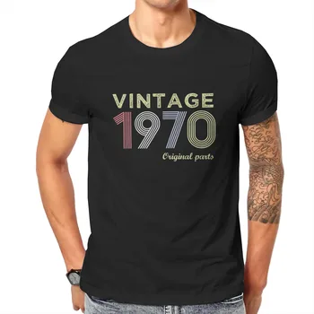 Винтажная мајица 1970. године, рођендански поклон, памук мушка мајица кратак рукав, мајице оверсайз, улица одећа Харајуку