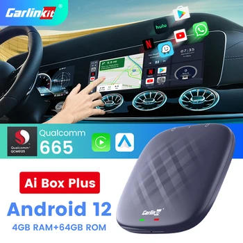Carlinkit Андроид 12 CarPlay Аи Box Плус Бежични CarPlay Андроид Ауто Андроид Тв Бок Carlinkit Про за Киа Мазда Волксваген