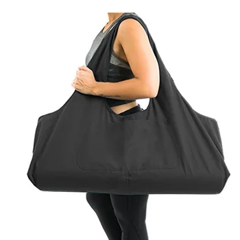 Шарен холщовая дише торба за јогу велике величине, торба-тоут, слинг-переноска са стране џеп, путна торба за фитнес