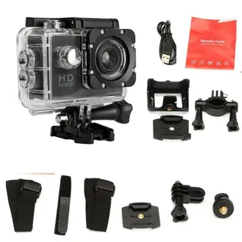 2021 Водоотпорна Камера Фулл ХД 1080П 1,5-Инчни видео камера Sports ДВ Го Цар Цам Мини Про Спортс ДВ Camcorder Са Прибором За Камере