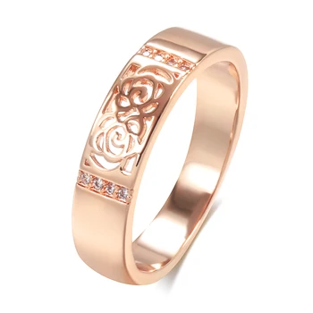 Нове неправилне холлов прстење за жене, појас од розе злата, велике сјајни двухрядные мали прстен са цирконием, венчање журка, женске необичне декорације