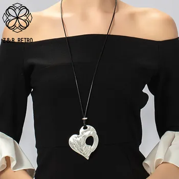 Новина корејски мода, сребрна огрлица са суспензије у облику срца за жене, чудне ствари, накит привезак за чокера, трендинг роба