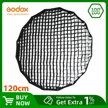 Godox Преносни P120L P120H 120 цм, Ячеистая Мрежа, 16 шипке, дубоко параболический Софтбокс