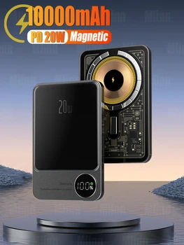 10000 мах Магнетни Банка Хране PD20W 15 В Бежични Брзо Пуњење Преносни Спољни Помоћни Батерија MacSafe За Мобилни Телефон ипхоне